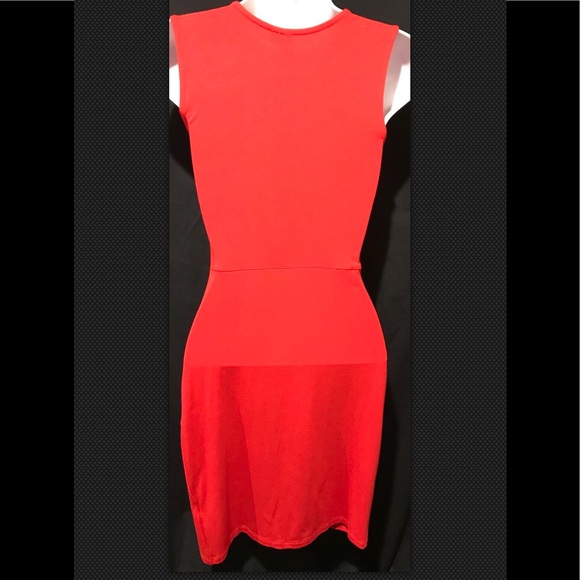 ASOS Sexy Red Bodycon Stretchy Sleeveless Mini - Picture 4 of 8